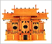 神棚・神具（屋根違い三社・中B）